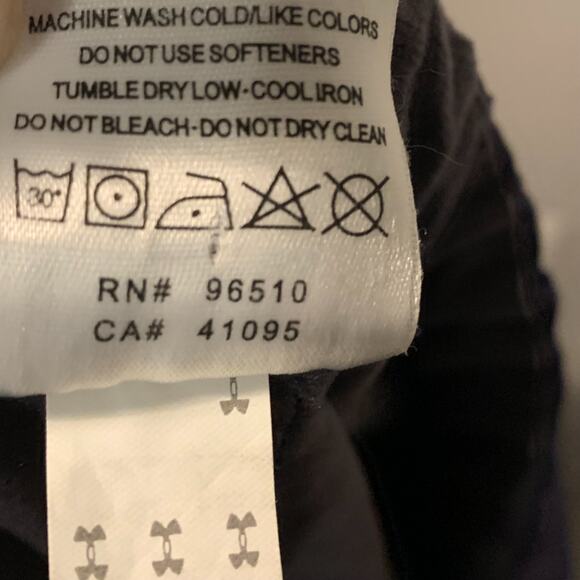 Vintage Under Armour Womens Belted Rain Pants Size XXL Navy Blue Ankle Snaps - Picture 9 of 10